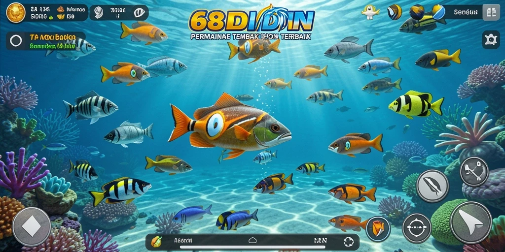 Tangkapan ikan seru dalam game Tembak Ikan 68IDN
