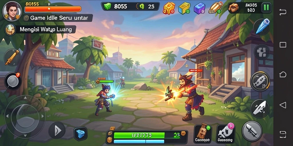 Gameplay santai dalam 8055 menunjukkan pertumbuhan sumber daya yang menarik.