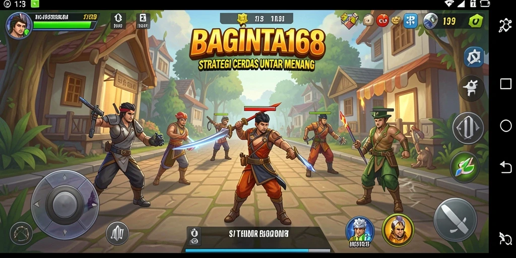 Tampilan menegangkan gameplay BAGINTA168 saat bertarung strategi.