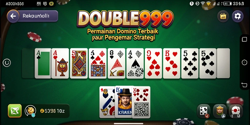 Tampilan gameplay seru dari permainan Domino DOUBLE999.