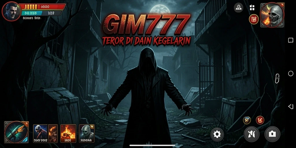 Screenshot gameplay GIM777 menunjukkan suasana mencekam dan menegangkan.