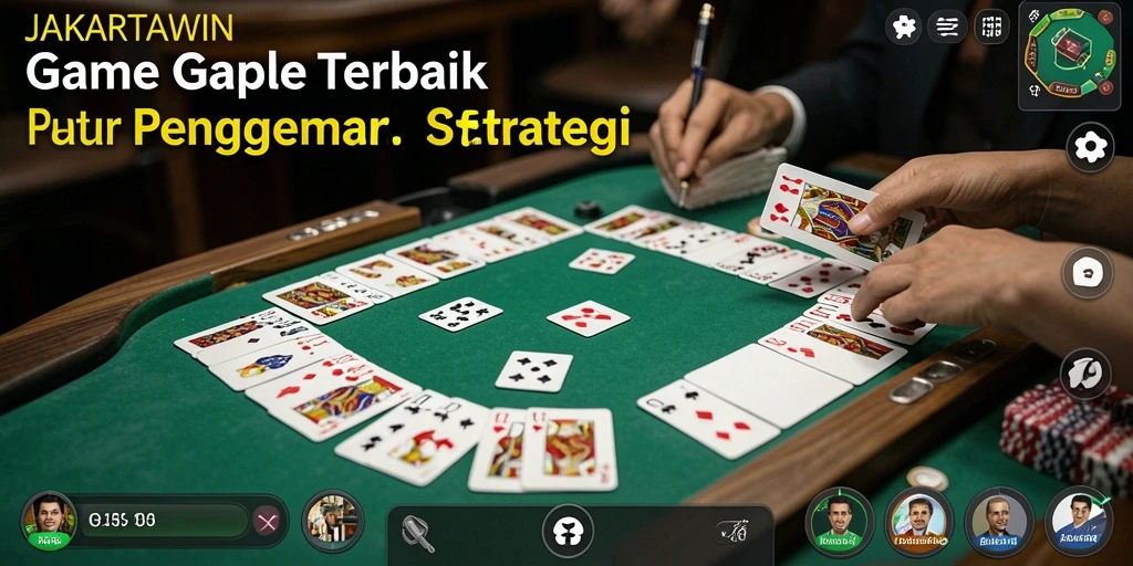 Screenshot permainan menunjukkan suasana kompetitif Gaple yang seru.