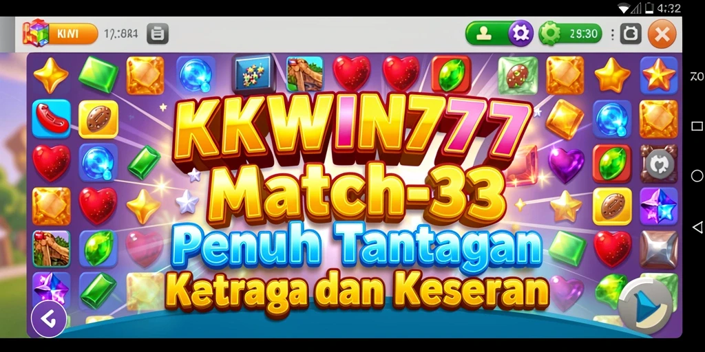 Tangkap momen seru dalam gameplay Match-3 KKWIN777.