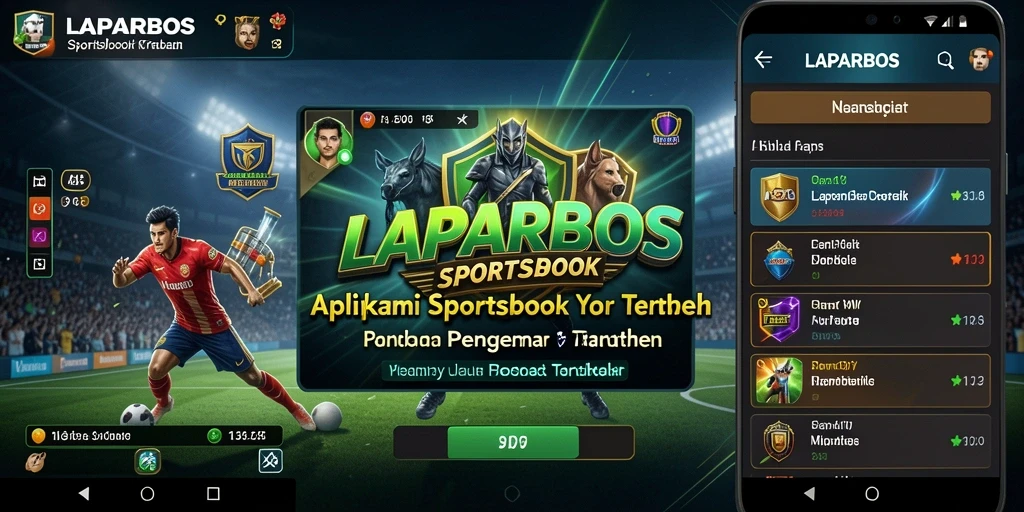 Screenshot utama LAPARBOS menampilkan antarmuka taruhan yang menarik.