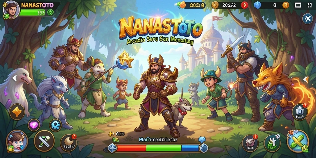 Screenshot NANASTOTO menampilkan aksi seru dalam gameplay Arcade.