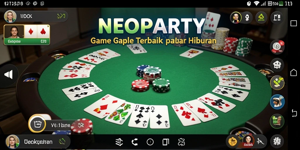 Tampilan gameplay seru Gaple di NEOPARTY.