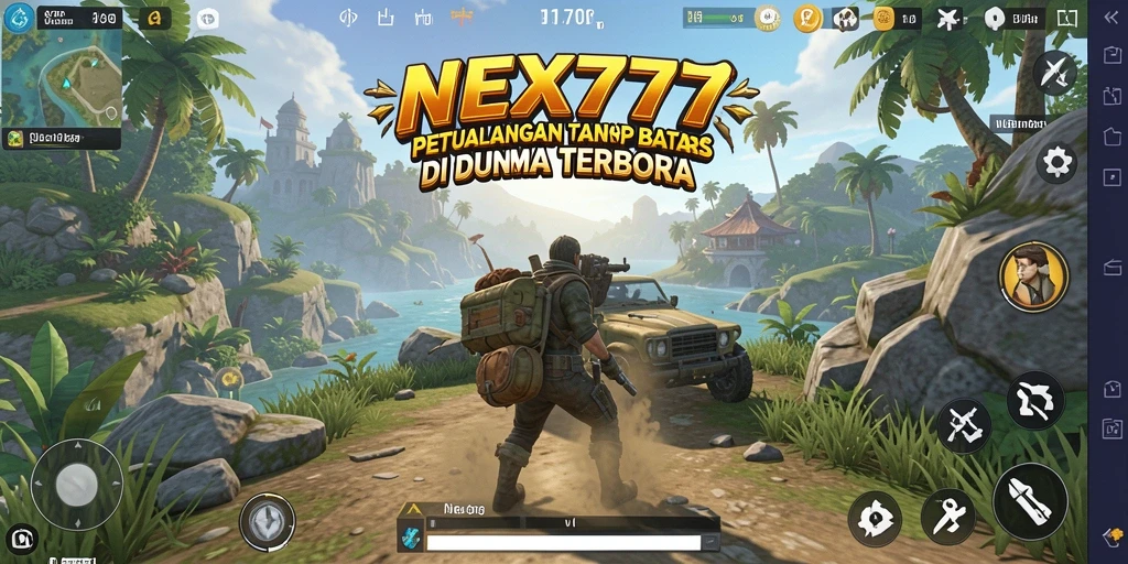 Tampilan gameplay menakjubkan dari NEX777 di dunia terbuka.