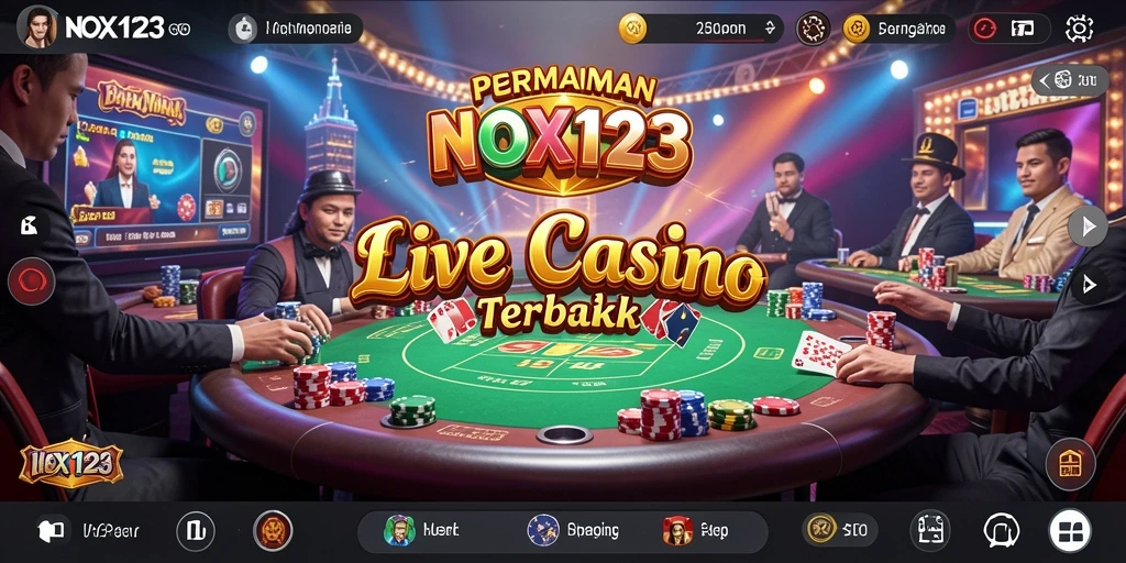 Tampilan gameplay Live Casino yang menarik dan interaktif di NOX123.