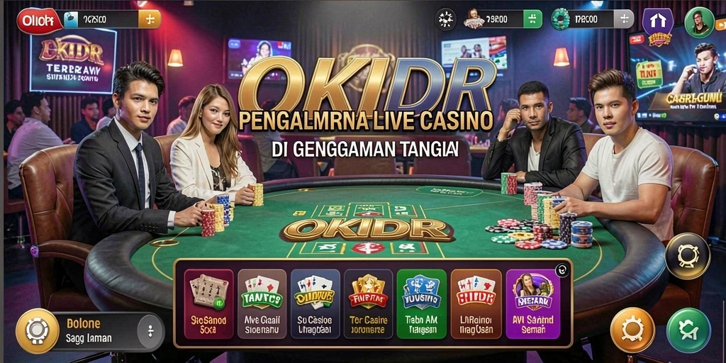 Screenshot gameplay Live Casino yang menegangkan di OKIDR.