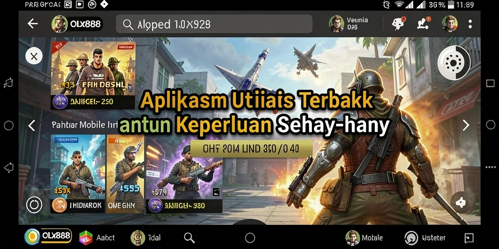 Tampilan antarmuka pengguna yang intuitif dari OLX888.