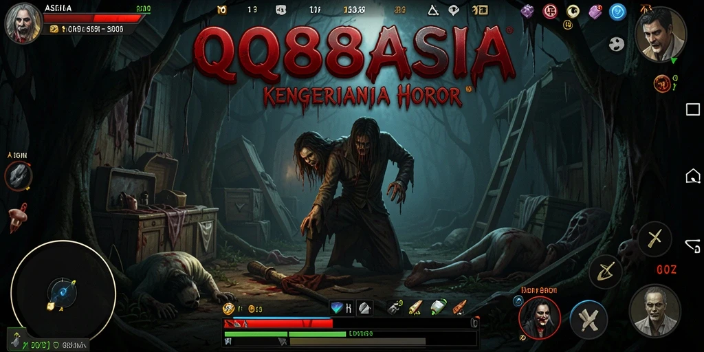Screenshot gameplay yang menampilkan suasana menyeramkan dalam QQ88ASIA.