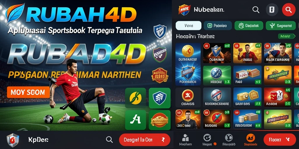Tampilan antarmuka RUBAH4D yang modern dengan fitur taruhan olahraga.