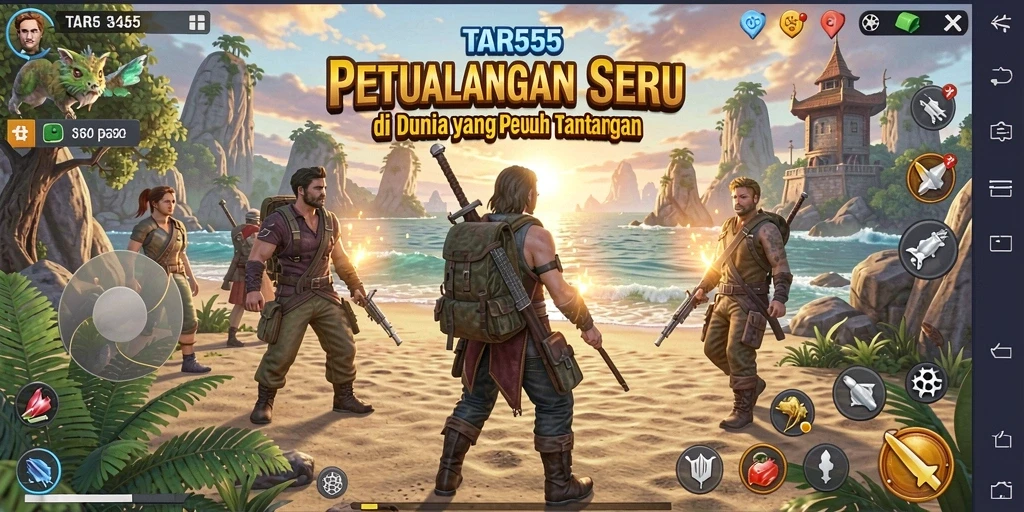 Gameplay TAR555 yang mendebarkan dalam dunia petualangan.