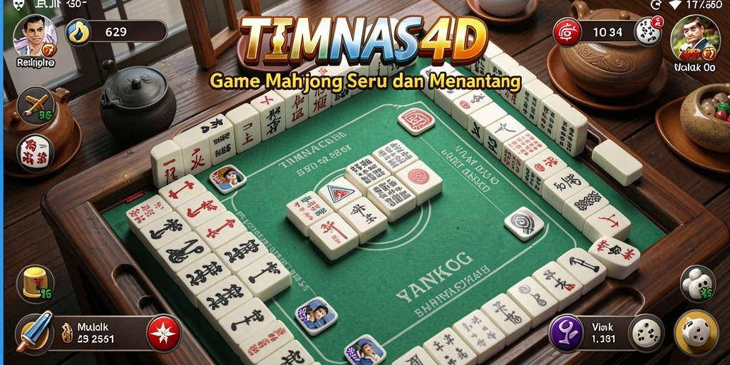 Gameplay seru dan menantang dalam TIMNAS4D Mahjong.