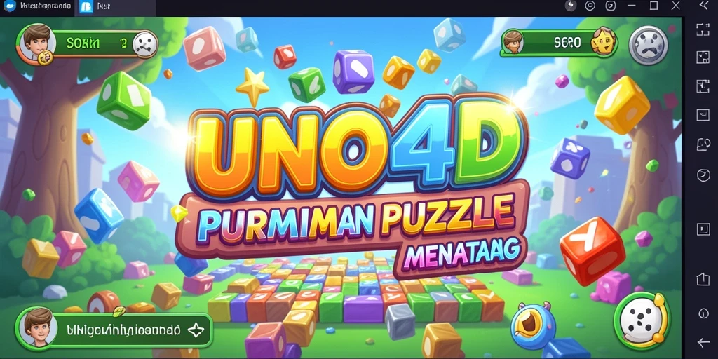 Tampilan gameplay seru dan menantang di UNO4D.