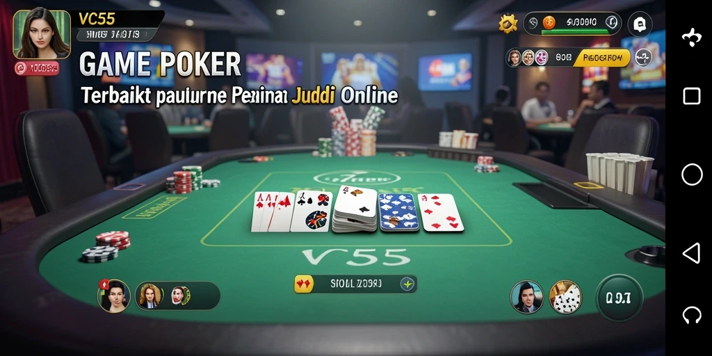 Tampilan gameplay poker yang menarik di VC55.