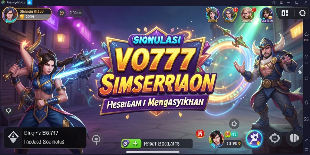 Tangkapan layar utama VO777 menampilkan gameplay simulasi yang menarik.